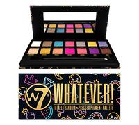 W7 | Whatever Pressed Pigment Palette Makeup | Tones: Cream Matte, Shimmer & Chromes | Colours: Bold And Bright, Pinks, Purples, Blues and Oranges | Cruelty Free Makeup For Women