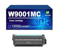 W9000MC Toner Cartridge Compatible For HP Color LaserJet Managed E65150dn E65160dn E65050dn E65060dn Printer, High Yield 15000/ 12000 Pages,Cyan-1 Pack