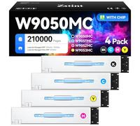 W9050MC High Capacity Toner Cartridge Set 4-Pack W9051MC W9052MC W9053MC Replacement Compatible for HP Color LaserJet Managed MFP E87640z MFP E87650z Flow E87660z Printer Ink Black Cyan Magenta Yellow