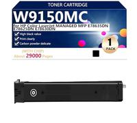W9150MC W9151MC W9152MC W9153MC Toner Cartridges High Yield Work for HP Color LaserJet Managed MFP E78635DN E78625DN E78630DN Printers,Black-1 pack