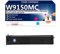 W9150MC W9151MC W9152MC W9153MC Toner Cartridges High Yield Work for HP Color LaserJet Managed MFP E78635DN E78625DN E78630DN Printers,Cyan-1 pack
