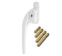 W98 Slimline Espag Window Handle, White, Left Handed, Fits 10mm, 20mm, 30mm, 40mm Spindle Lengths
