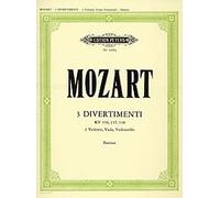 WA Mozart: 3 Divertimenti K136, 137, 138; D, b flat, F (Full Score)