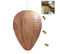Wa/sp Nest Decoy,Waterproof Fake Wa/sp Nest,Wa/sp Repellent for Garden Outdoor,Realistic Fake Was/p Nest Made of Craft Paper,Home Garden and Agricultural Use,Effective Was/p Deterrent