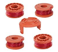 WA0010 Strimmer Spool, 4Pcs WA0010 Spool Line with 1 Cover Compatible with 20V Grass Trimmers Replace of WA0004,WG151,WG163E.1,WG163E.2,WG163E.3,WG163E.6