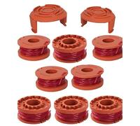 WA0010 Strimmer Spool, 8Pcs WA0010 Spool Line with 2 Cover Compatible with 20V Grass Trimmers Replace of WA0004,WG151,WG163E.1,WG163E.2,WG163E.3,WG163E.6