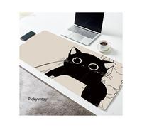 (WA00395 Cat (20), 800x400x3mm) Large Mouse Pads Kawaii Plants Office Mausepads Mousepad Rubber Art Table Mat Company Desk Pad Cute Cat Laptop Rugs
