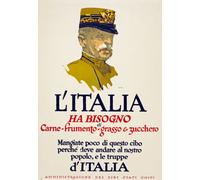 WA103 Vintage WW1 Italian Food Supply War Relief World War 1 Poster Re-Print - A4 (297 x 210mm) 11.7" x 8.3"