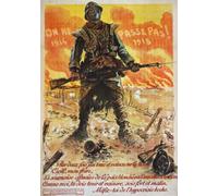 WA81 Vintage WWI French Propaganda They Shall Not Pass War Poster WW1 Re-Print - A4 (297 x 210mm) 11.7" x 8.3"