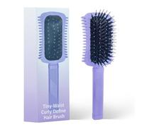 Waabose Curl Beauty Brush, Brush for Curly Hair, Curl Defining Brush for Women and Men Perfectly Shaped and Defined Curls Detangling,Styling and Smooth Hair (Purple)