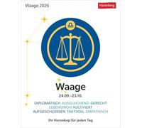 Waage Sternzeichenkalender 2026 - Tagesabreißkalender - Ihr Horoskop für jeden Tag: Tischkalender 2026 mit täglichem Horoskop. Kleiner Kalender mit täglichem Blick in die Sterne