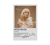 waajsp Happier Than Ever- Music Album Poster Canvas Poster Bedroom Decor Landscape Office Room Decor Gift 12x18inch(30x45cm)