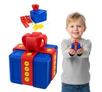 WaaRiuQ 1 PCS Annoying Gift Box, Blue Plastic Puzzle Box, 6x7cm, All Ages