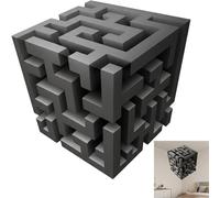 WaaRiuQ 1 Sheet Impossible Corners Wall Art, 3D Wall Art, Wall Decals, Transform Empty Corners Into Art Installations, Create Conversation Starters In Living Spaces, 50x50cm 3D Sticker