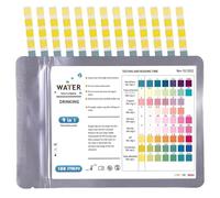 WaaRiuQ 120 Strips 9-in-1 Aquarium Water Test Kits, Ammonia Test Kit Aquarium for Routine Aquarium Water Testing, Fish Tank Test Strips for Multi-Environment Water Monitoring