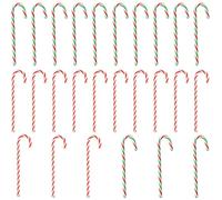 WaaRiuQ 24 Pcs Candy Canes, Red and White Christmas Decorations, Festive Candy Cane Lane Decor, Holiday Tree Ornaments, Classic Striped Sweets for Holiday Celebrations Party Decor Party Gift