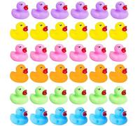 WaaRiuQ 36pcs Mini Rubber Duck Bath Duck t0ys, Cute Rubber Ducks For Todd1ers, Squeak and Floating Ducks Bulk Shower Duck Decorations And Birthday Party Gift (6 Colors)