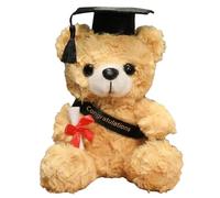 WaaRiuQ Graduation Bear, Graduation Gifts, Graduation Presents and Gifts, 16cm Sitting Plush Teddy with Graduation Cap, Academic Keepsake for Graduates, Ceremony Decoration and Photo Prop