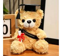 WaaRiuQ Graduation Bear, Graduation Gifts, Graduation Presents and Gifts, 18cm Sitting Plush Teddy with Graduation Cap, Academic Keepsake for Graduates, Ceremony Decoration and Photo Prop
