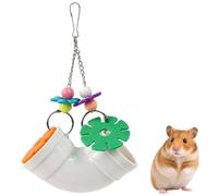 WaaRiuQ Rat Toys and Accessories for Cage, Foraging Enrichment Activity for Small Rodents and Birds, Interactive Hanging Feeder Tool with Decorative Elements, Single Piece Hamster Feeding Toy