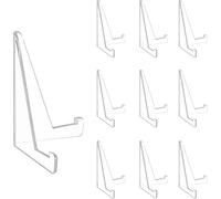 WaaRiuQ Trading Card Stand, 10-Piece Acrylic Display Stand Set, Desktop Card Exhibition and Collector Showcase, Clear Card Stands for Sports and Trading Cards