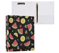 Waassud 3 Ring Binders 1.5 Inch Watermelon Lemons Decorative Round Ring Binder with Metal Clip A4 Organizer for Home Office 1 Pack