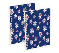 Waassud Abstract Colorful Petal Spiral Notebooks for Work College Detachable Ruled Notebooks Journal Note Book 60 Pages A5 Office Supplies 2 Pack