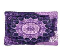 Waassud Abstract Mandalas (2) Thick Dog Bed Mat Non-Slip Chew-Resistant Pet Bed for Dogs Cats Soft Washable Kennel Crate Pad for Floor Sofa Car 18" x 24"