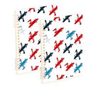 Waassud Airplanes Pattern Spiral Notebooks for Work College Detachable Ruled Notebooks Journal Note Book 60 Pages A5 Office Supplies 1 Pack