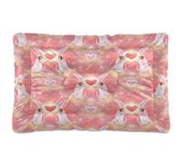 Waassud Angels Hearts Thick Dog Bed Mat Non-Slip Chew-Resistant Pet Bed for Dogs Cats Soft Washable Kennel Crate Pad for Floor Sofa Car 36" x 24"