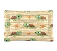 Waassud Big Eyes Turtles Thick Dog Bed Mat Non-Slip Chew-Resistant Pet Bed for Dogs Cats Soft Washable Kennel Crate Pad for Floor Sofa Car 18" x 24"