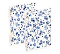 Waassud Blue Floral Spiral Notebooks for Work College Detachable Ruled Notebooks Journal Note Book 60 Pages A5 Office Supplies 1 Pack