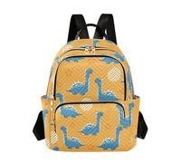 Waassud Blue Long?neck Dinosaurs Backpack for Women Lightweight Casual Quilted Daypack Fashion Travel Backpack Purse for Work Gym College M