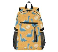 Waassud Blue Long?neck Dinosaurs Laptop Backpack for Women Men, 20L Casual Travel Backpack with 14 Inch Notebook Compartment, Lightweight Daypack for College Work Business Outdoor