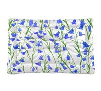 Waassud Bluebell Flowers Thick Dog Bed Mat Non-Slip Chew-Resistant Pet Bed for Dogs Cats Soft Washable Kennel Crate Pad for Floor Sofa Car 36" x 24"