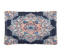Waassud Boho Mandala Thick Dog Bed Mat Non-Slip Chew-Resistant Pet Bed for Dogs Cats Soft Washable Kennel Crate Pad for Floor Sofa Car 18" x 24"