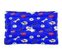 Waassud Boo-boos and Bat Halloween Thick Dog Bed Mat Non-Slip Chew-Resistant Pet Bed for Dogs Cats Soft Washable Kennel Crate Pad for Floor Sofa Car 36" x 24"