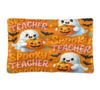 Waassud Boo-boos Holding Pumpkin Thick Dog Bed Mat Non-Slip Chew-Resistant Pet Bed for Dogs Cats Soft Washable Kennel Crate Pad for Floor Sofa Car 18" x 24"