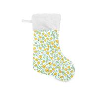 Waassud Bright Yellow Wildflower Christmas Stocking Xmas Hanging Decoration