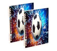 Waassud Broken Soccer Spiral Notebooks for Work College Detachable Ruled Notebooks Journal Note Book 60 Pages A5 Office Supplies 1 Pack