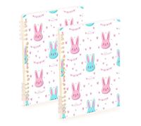 Waassud Bunny Faces Spiral Notebooks for Work College Detachable Ruled Notebooks Journal Note Book 60 Pages A5 Office Supplies 1 Pack