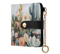Waassud Cacti and Succulents Wallet Women RFID Blocking PU Leather Holder