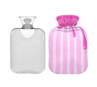 Waassud Candy Dripping with Sprinkles Hot Water Bottle with Soft Cover Hot Water Bag for Pain Relief 2L Water Heating Pad for Neck Shoulder Medium