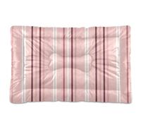 Waassud Candy Stripes Thick Dog Bed Mat Non-Slip Chew-Resistant Pet Bed for Dogs Cats Soft Washable Kennel Crate Pad for Floor Sofa Car 18" x 24"