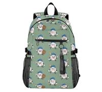 Waassud Cartoon Baseballs Laptop Backpack for Women Men, 20L Casual Travel Backpack with 14 Inch Notebook Compartment, Lightweight Daypack for College Work Business Outdoor