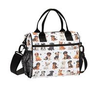 Waassud Cartoon Dogs Lunch Bag Insulated Reusable Cooler Leakproof Lunch Tote for Work, Multicolor