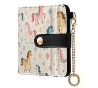 Waassud Cartoon Horse Wallet Women RFID Blocking PU Leather Card Holder