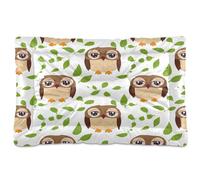 Waassud Cartoon Owls Thick Dog Bed Mat Non-Slip Chew-Resistant Pet Bed for Dogs Cats Soft Washable Kennel Crate Pad for Floor Sofa Car 36" x 24"