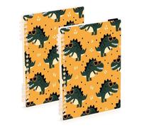 Waassud Cartoon T-rex Dinosaurs Spiral Notebooks Refillable A5 Ruled 2Pcs