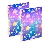 Waassud Cartoon Universe Spiral Notebooks for Work College Detachable Ruled Notebooks Journal Note Book 60 Pages A5 Office Supplies 1 Pack